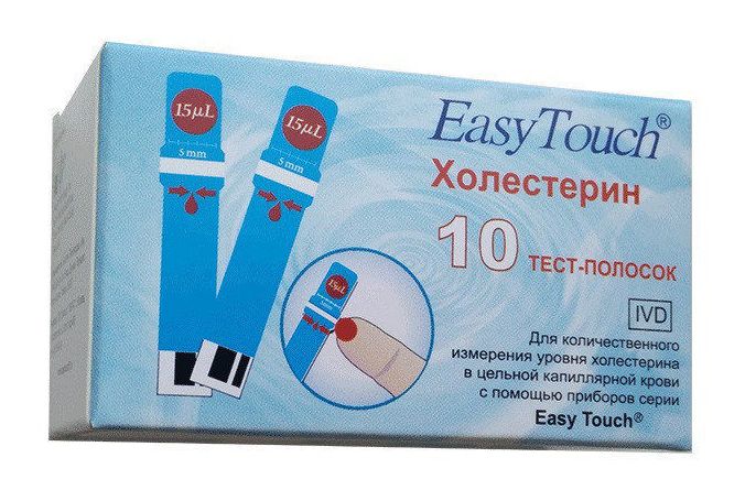Тест-полоски EasyTouch Холестерин 10 шт.